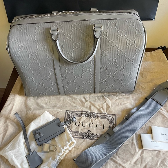 Gucci Men's Grey Leather Bag - Picture 4 of 9